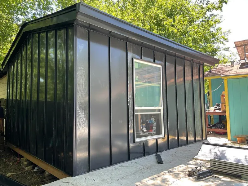 Black standing seam metal wall panels for Metal Roof Installation in Pinole